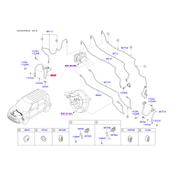 Шланг гальмівний передній правий 58732-B2000 Mobis