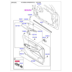 Блок кнопок склопідйомника 93570-3S000RAS Mobis
