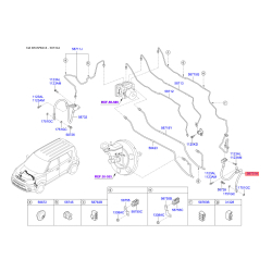 Шланг гальмівний передній лівий 58731-B2000 Mobis