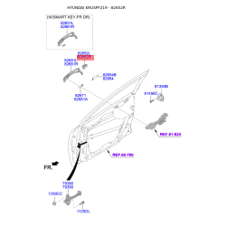 Система керування ручки дверей права 82662-F2040 Mobis