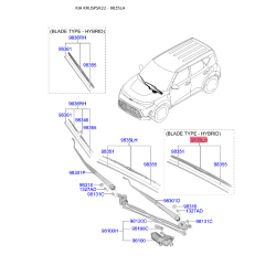 Щітка склоочисника 98350-B2010 Mobis
