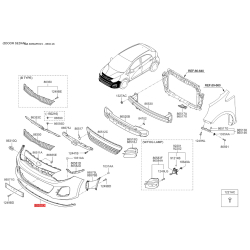 Накладка бампера нижняя (губа) 86591-1W500 Mobis