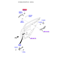 Система керування ручки дверей ліва 82652-F2010 Mobis