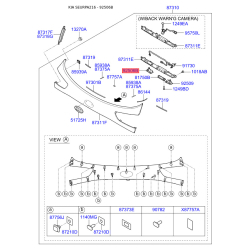 Лампа накаливания, фонарь освещения номерного знака левая 92501-A2300 Mobis