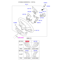Кнопка керування автомагнітолою на кермі ліва 96700-3S000RY Mobis