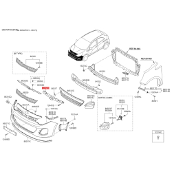 Кронштейн, буфер верхній 86575-1W000 Mobis