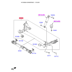 Підрамник задній (поперечна балка) 55100-1R100 Mobis