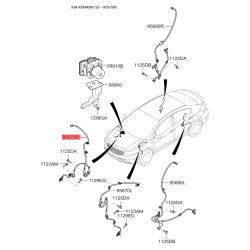 Датчик частоты вращения колеса (ABS) передний правый 59830-A7300 Mobis