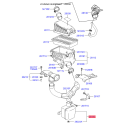 Резонатор системы впуска 28190-1C100 Mobis