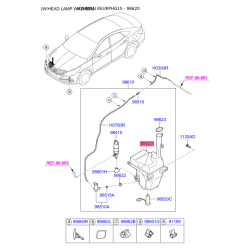 Бачок омывателя 98620-3V000 Mobis