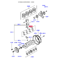 Комплект вкладишів 23060-32134 Mobis