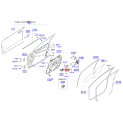 Ручка дверей, внутрішнє обладнання права 82620-2L010 Mobis