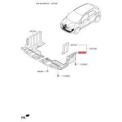 Защита двигателя / поддона двигателя левая 29130-1W000 Mobis