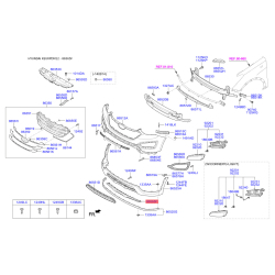 Накладка бампера нижняя (губа) 86565-2W000 Mobis