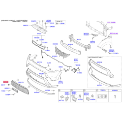 Решітка вентилятора, буфер 86561-B2000 Mobis