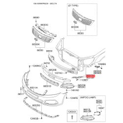 Кронштейн, буфер левый верхний 86551-2G500 Mobis