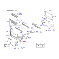 Кронштейн, буфер левый 86555-D7500 Mobis