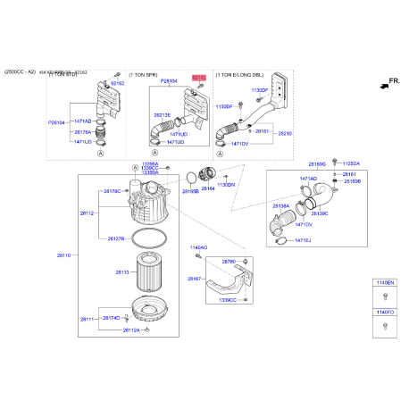 Болт фари і ліхтаря 92162-1C000 Mobis - 921621C000 - схема з каталогу 92162, KEURPPU20 921621C000