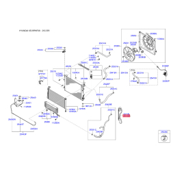 Облицювання / захисна накладка, облицювання радіатора праве 29135-3K500 Mobis