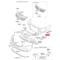 Кронштейн, буфер левый 86513-2G500 Mobis