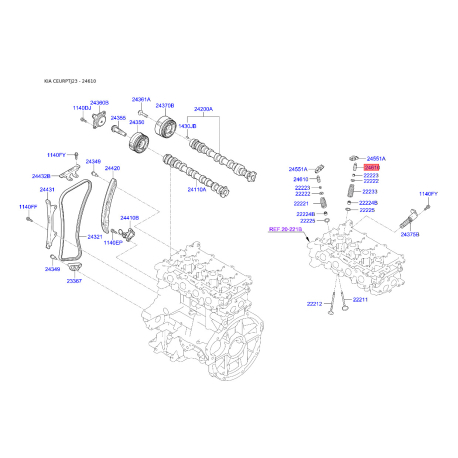 Гидрокомпенсатор 24610-03000 Mobis - 2461003000 - схема с каталога 24610, CEURPTJ23 2461003000