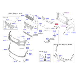 Кронштейн, буфер левый верхний 86551-D3000 Mobis
