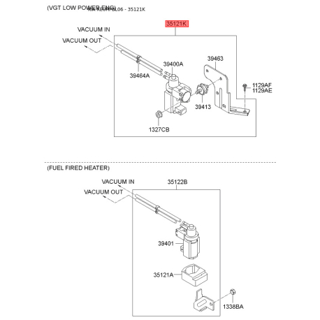 Преобразователь давления, управление ОГ 39420-4A570 Mobis - 394204A570 - схема с каталога 35121K, KEURPBL06 394204A570