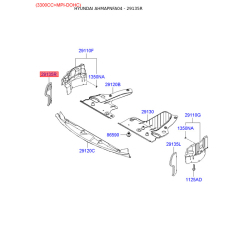 Облицовка / защитная накладка, облицовка радиатора правая 29135-3K000 Mobis