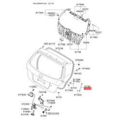 Пружина газова (упор) кришки багажника ліва 81770-1G000 Mobis
