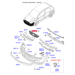 Решетка радиатора 86365-1C310 Mobis