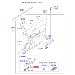 Блок кнопок склопідйомника 93570-2L100 Mobis