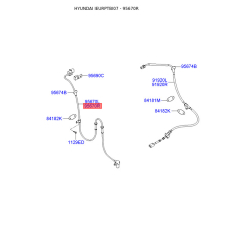 Датчик частоты вращения колеса (ABS) передний правый 95671-1C010 Mobis
