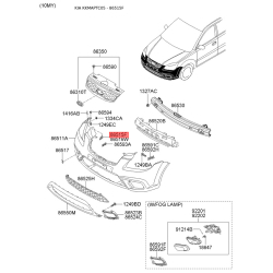 Кронштейн, буфер левый 86515-1G000 Mobis