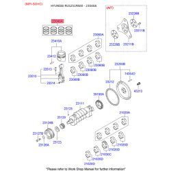 Кільця поршневі 23040-22601 Mobis