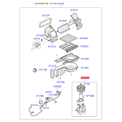 Електродвигун обігрівача 97113-2F000 Mobis