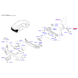 Кронштейн, буфер левый 86613-1W200 Mobis