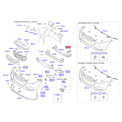 Кронштейн, буфер правий верхній 86572-2Y000 Mobis