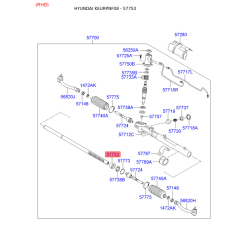 Втулка (подушка) крепления рулевого механизма 57753-3K000 Mobis