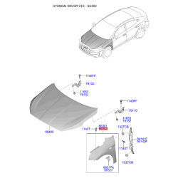 Крыло правое 66320-F2500 Mobis