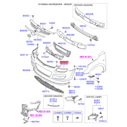 Кронштейн, буфер лівий 86553-2L000 Mobis