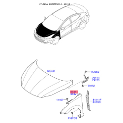 Крило ліве 66311-3X000 Mobis