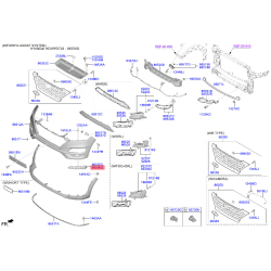 Кронштейн, буфер правый 86556-D7500 Mobis