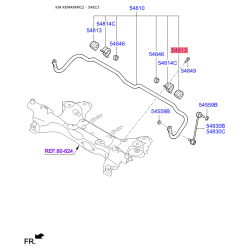 Втулка стабілізатора 54813-2K100 Mobis