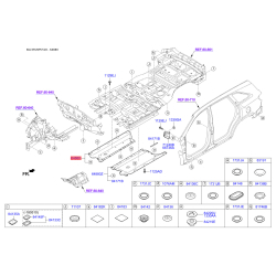 Шумоизоляция (виброизоляция) пола кузова правая 84227-C5500 Mobis