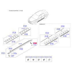 Обшивка порога левая 87763-3K000 Mobis
