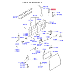 Замок задней двери 87170-26011 Mobis