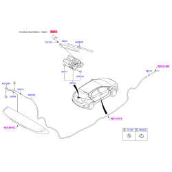 Кріплення заднього важеля склоочисника і трапеції 98812-A5000 Mobis