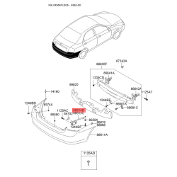 Кронштейн, буфер правый 86614-2F501 Mobis