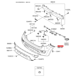 Кронштейн, буфер левый 86653-2K000 Mobis
