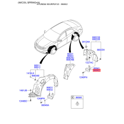 Бризговик задній правий 86842-3S000 Mobis